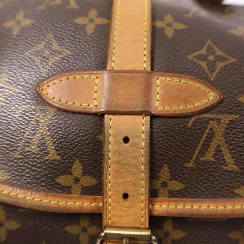 LOUIS VUITTON Monogram Saumur 30金扣肩背袋-14