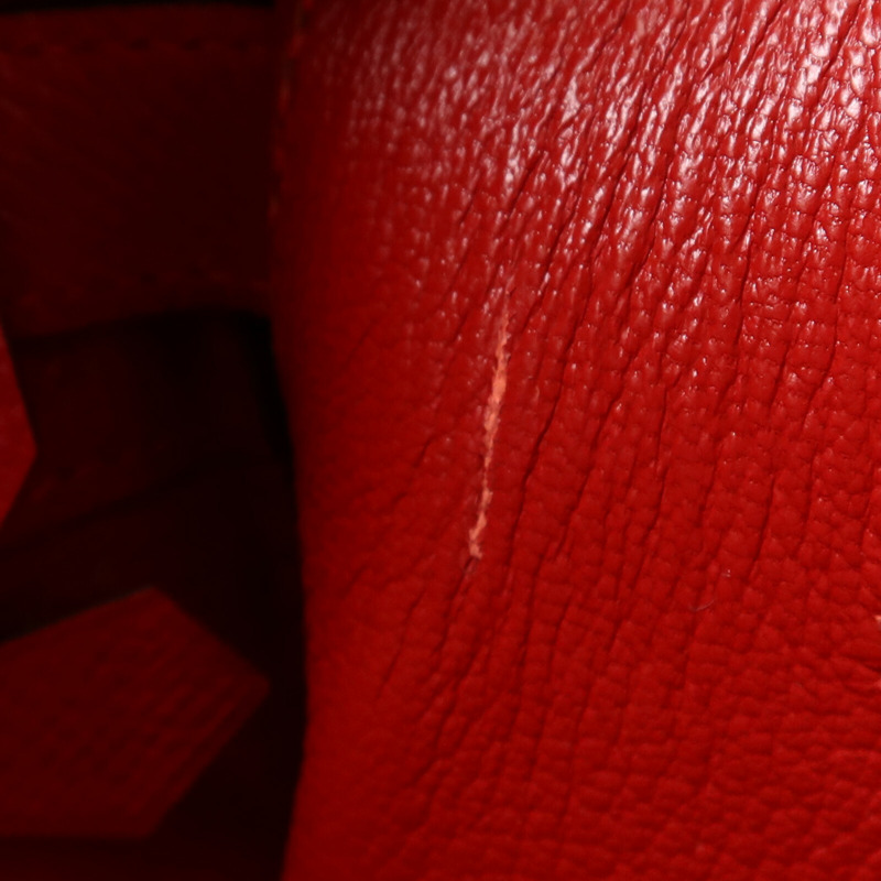 HERMES Epsom皮革Birkin 30金扣手挽袋Rouge Casaque-14