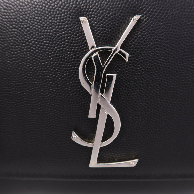 YVES SAINT LAURENT 牛皮皮革Kate銀扣鏈帶肩背袋-6