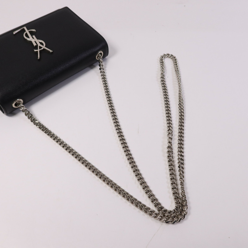 YVES SAINT LAURENT 牛皮皮革Kate銀扣鏈帶肩背袋-8