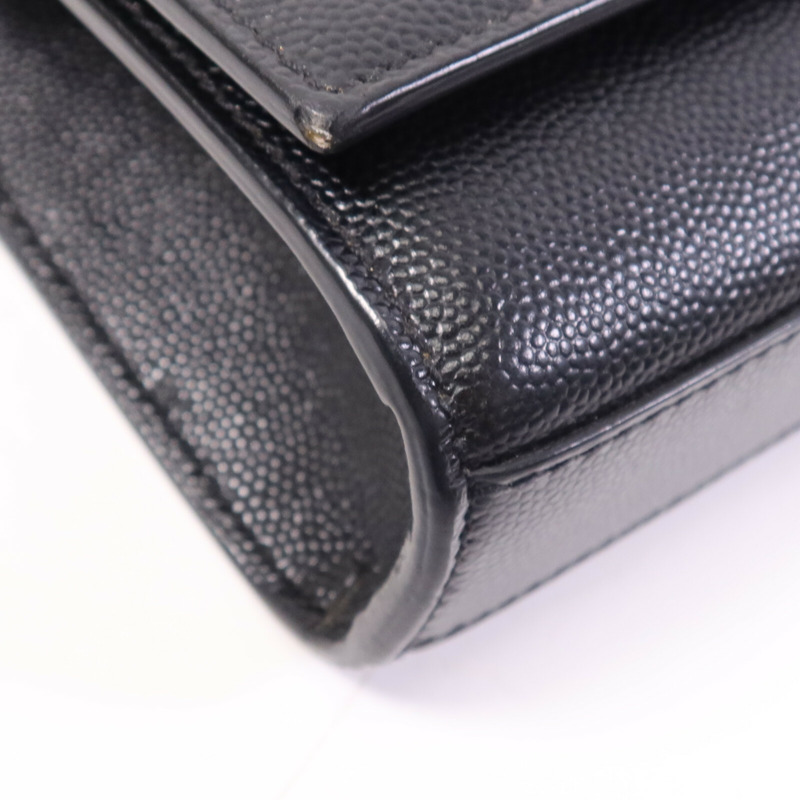 YVES SAINT LAURENT 牛皮皮革Kate銀扣鏈帶肩背袋-11