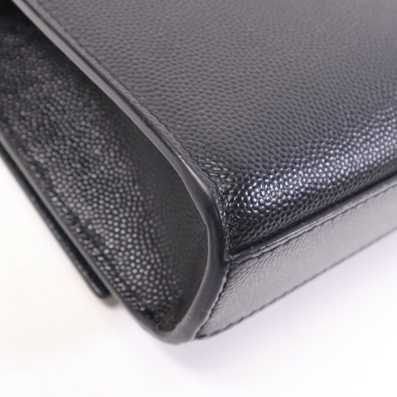 YVES SAINT LAURENT 牛皮皮革Kate銀扣鏈帶肩背袋-13