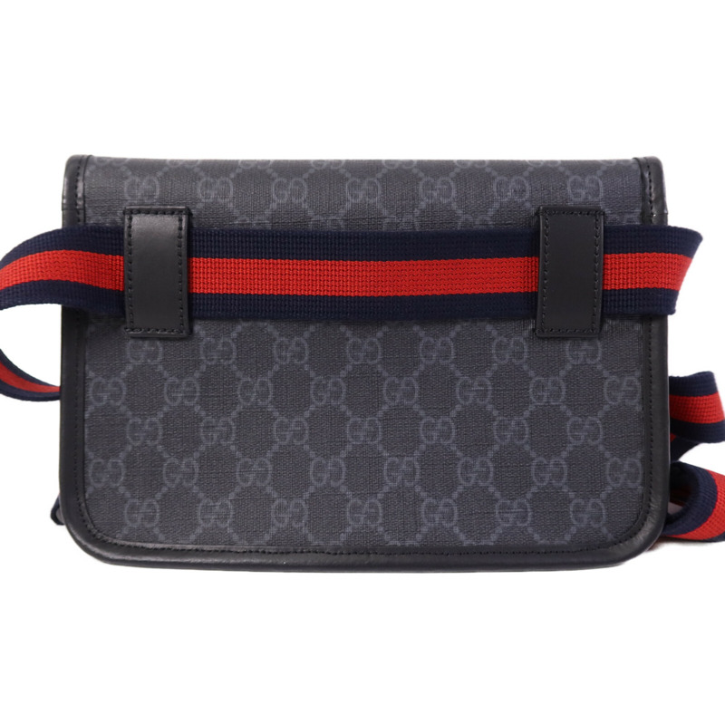 GUCCI 塗層帆布Waist Bag銀扣腰包-1