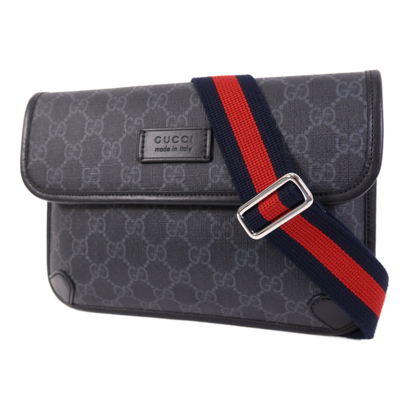 GUCCI 塗層帆布Waist Bag銀扣腰包-2