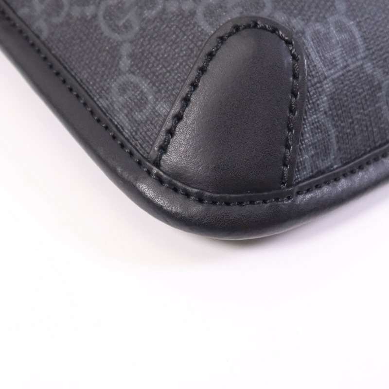 GUCCI 塗層帆布Waist Bag銀扣腰包-9