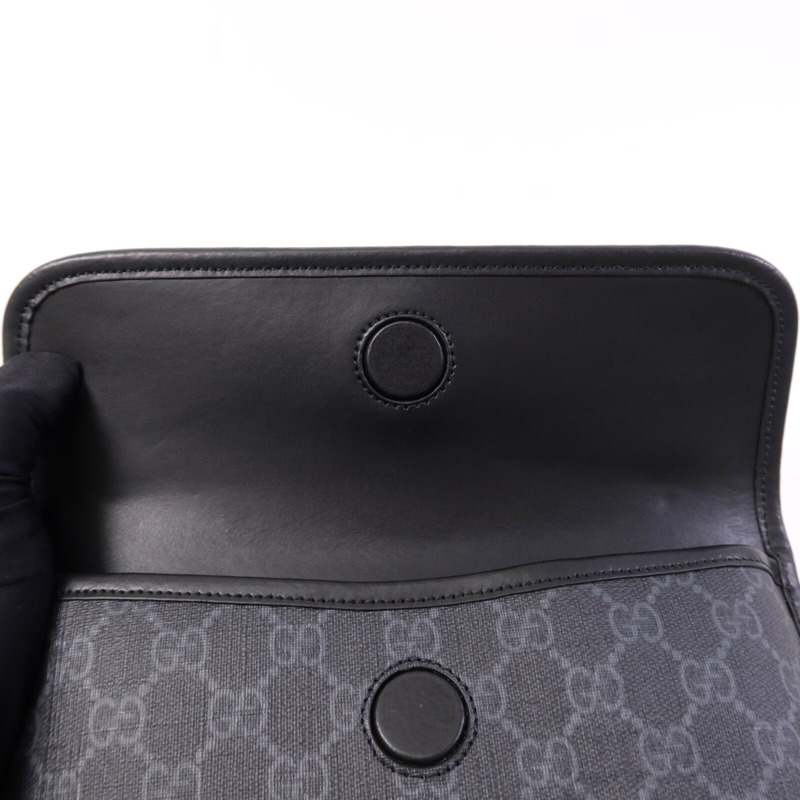 GUCCI 塗層帆布Waist Bag銀扣腰包-13