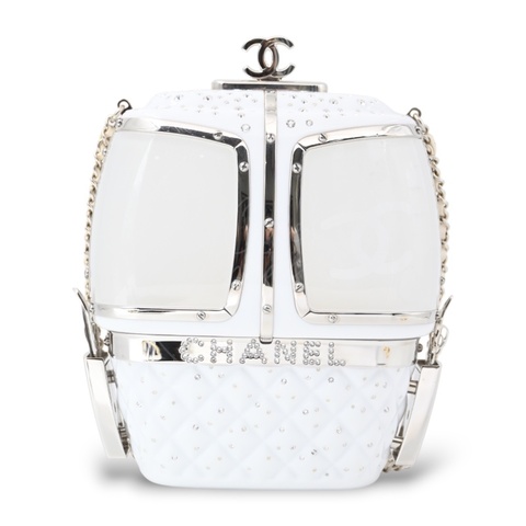 中古 Chanel 香奈兒 纜車 (Gondola Lift) 施華洛世奇水晶 晚宴包