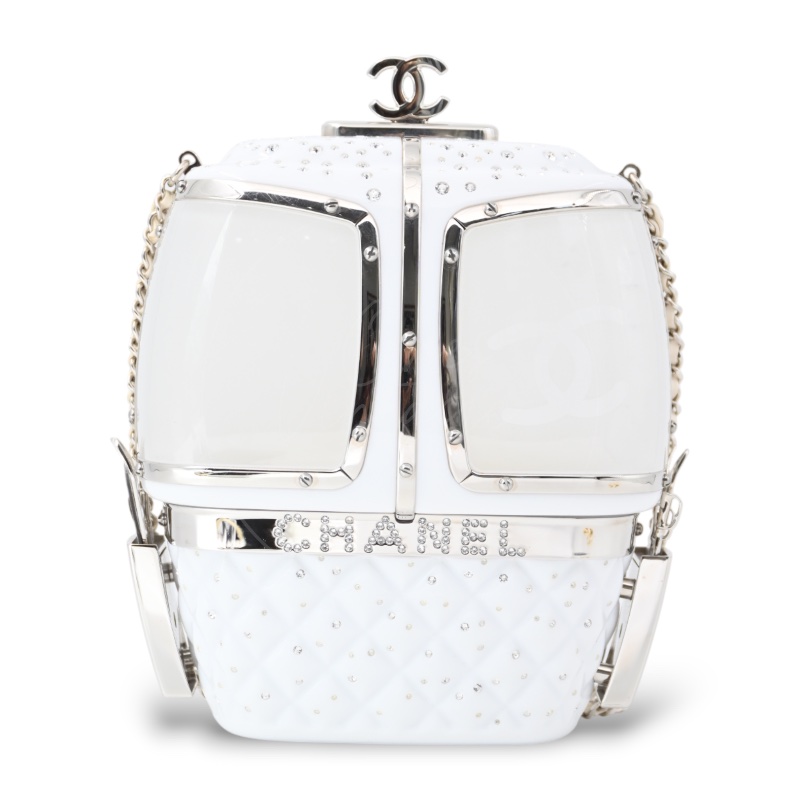 中古 Chanel 香奈兒 纜車 (Gondola Lift) 施華洛世奇水晶 晚宴包-0