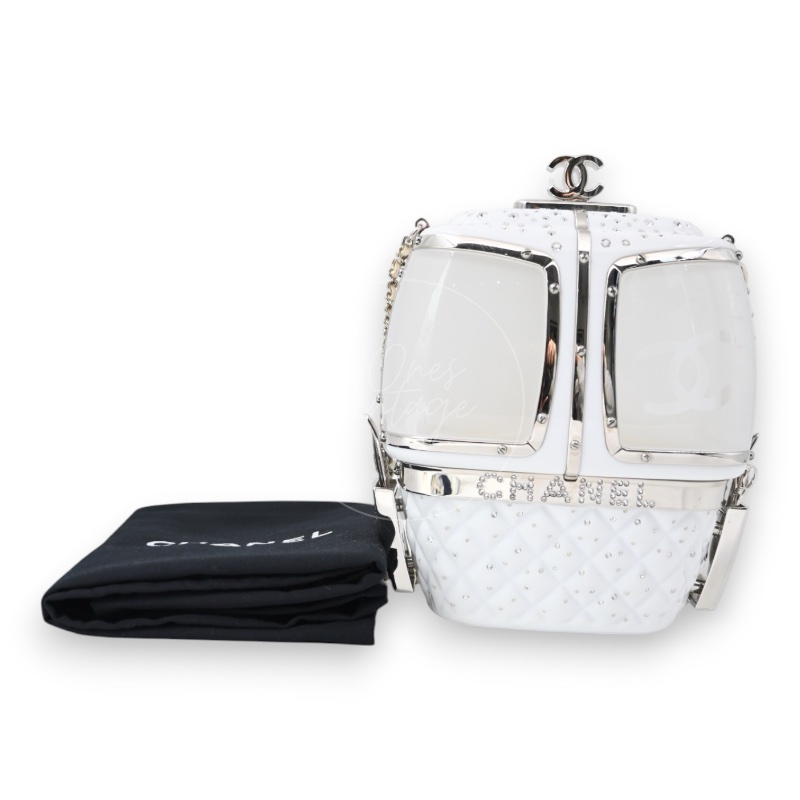 中古 Chanel 香奈兒 纜車 (Gondola Lift) 施華洛世奇水晶 晚宴包-4