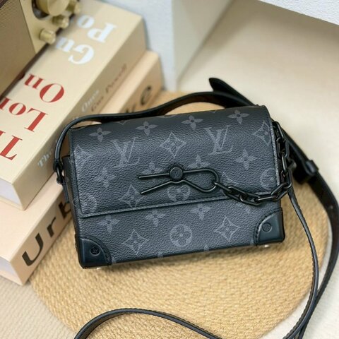 🏷LV 路易威登．Steamer 黑老花盒子包 M81783