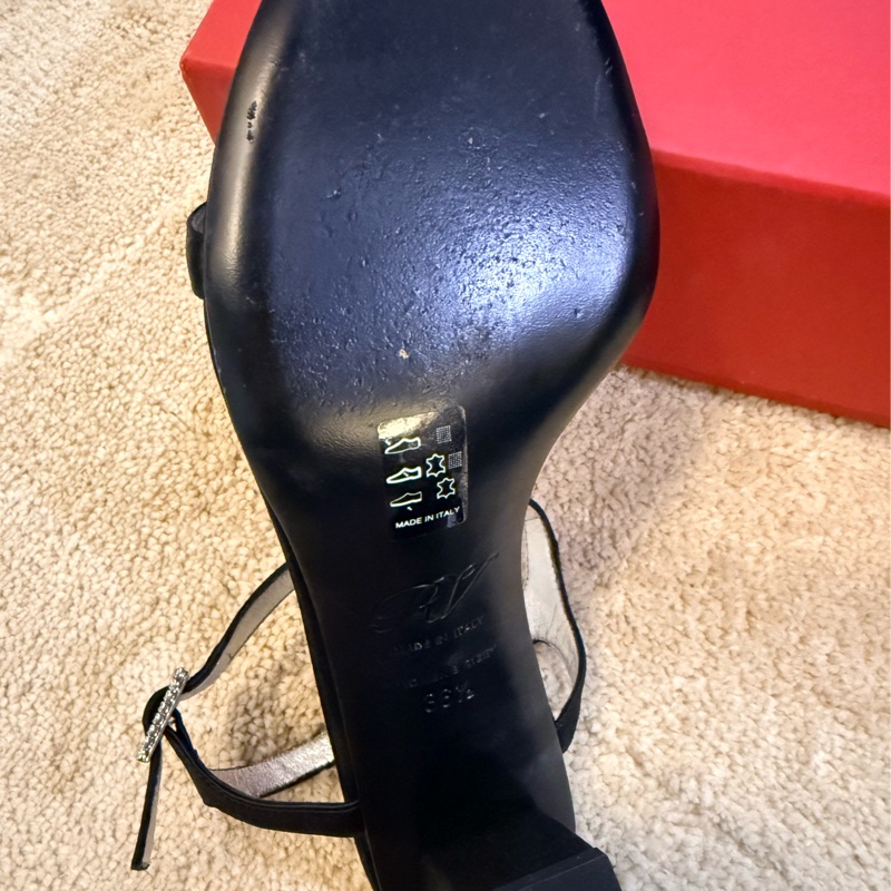 Roger Vivier 36.5 黑色絲綢 銀包皮革 跟4.5cm-13