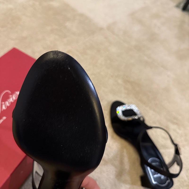 Roger Vivier 36.5 黑色絲綢 銀包皮革 跟4.5cm-15