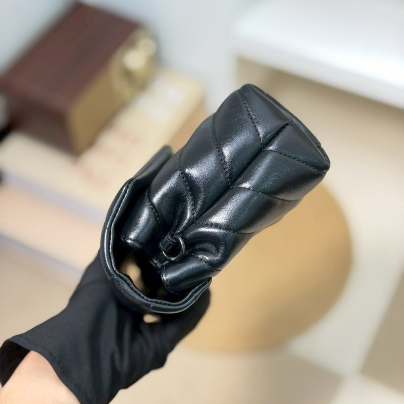 (稀有So Black！好帥😎🖤)🏷YSL 聖羅蘭．Loulou Toy 方胖子-2