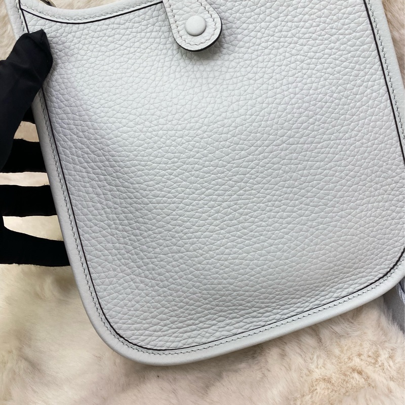 mini evelyne鉑金灰 銀扣-1