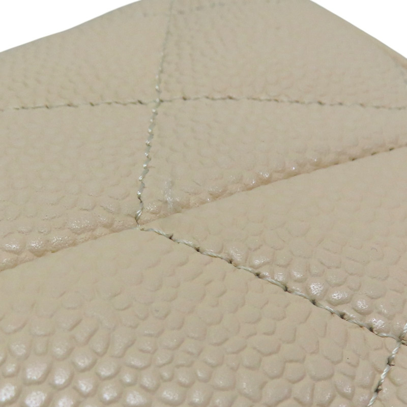 米色 荔枝紋牛皮 手提包 銀扣【CHANEL 香奈兒】 A01804-16