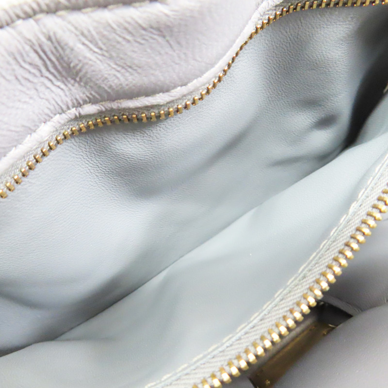 灰色 羊皮編織 Padded Cassette 枕頭包 肩背包【BOTTEGA VENETA BV 寶緹嘉】 717506-5