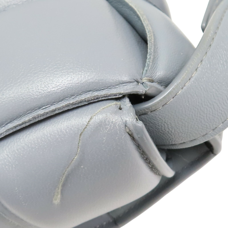 灰色 羊皮編織 Padded Cassette 枕頭包 肩背包【BOTTEGA VENETA BV 寶緹嘉】 717506-14