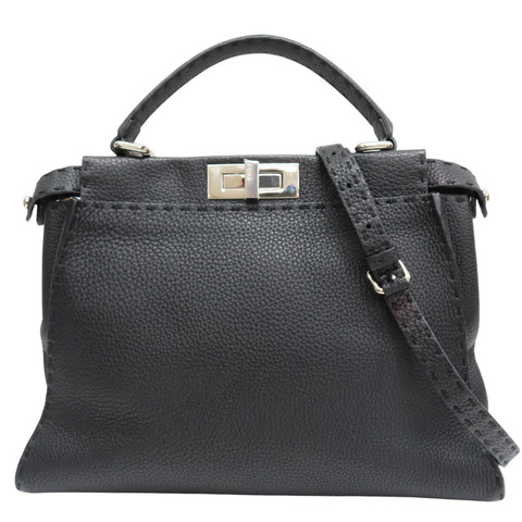 黑色 牛 兩用包【FENDI 芬迪】 8BN226