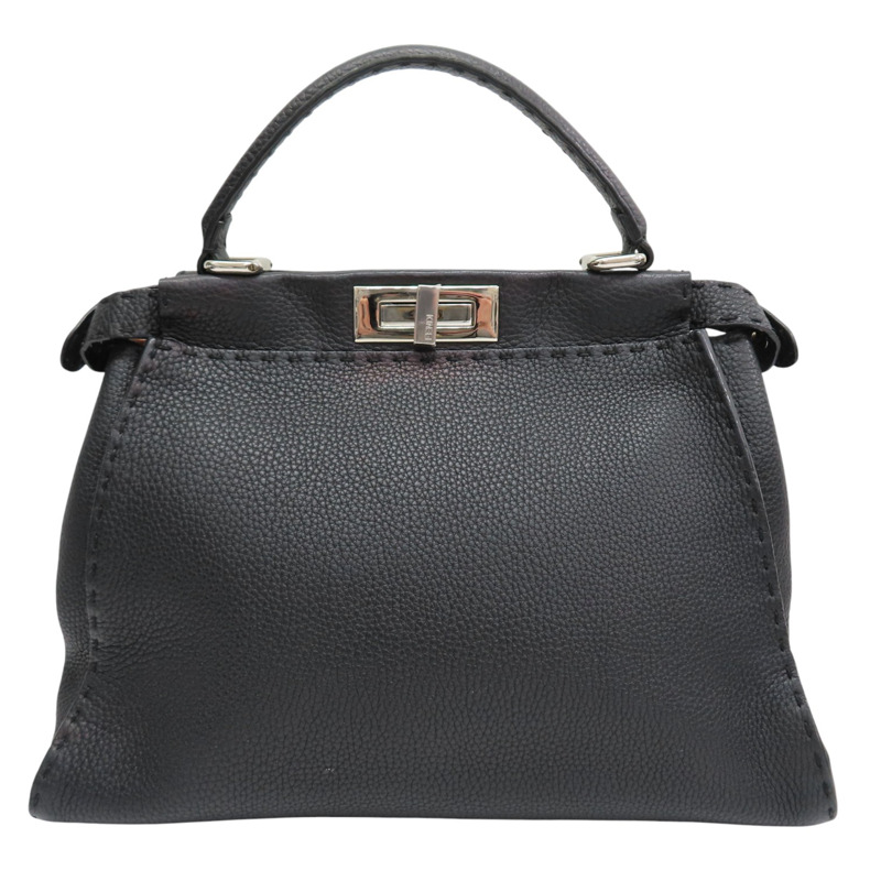 黑色 牛 兩用包【FENDI 芬迪】 8BN226-1