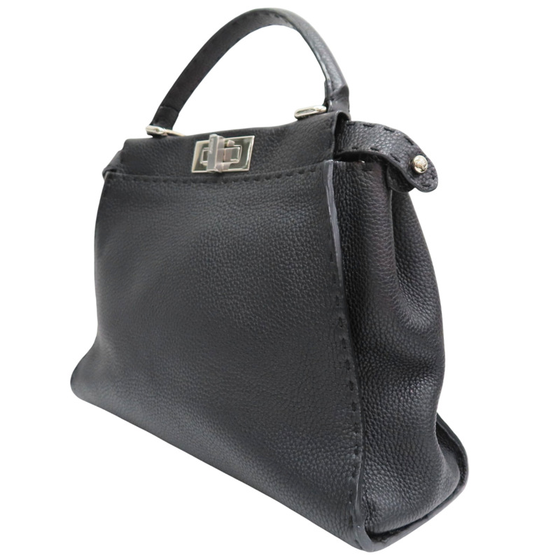 黑色 牛 兩用包【FENDI 芬迪】 8BN226-2