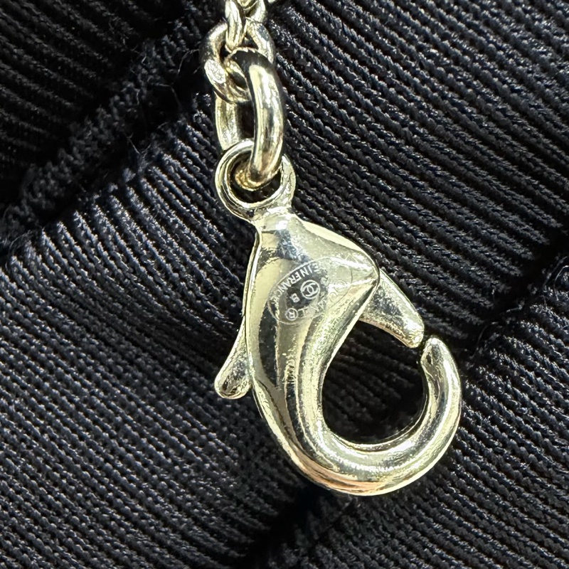 Chanel 23B 金色CF包包雙C水鑽項鏈 XB851-11