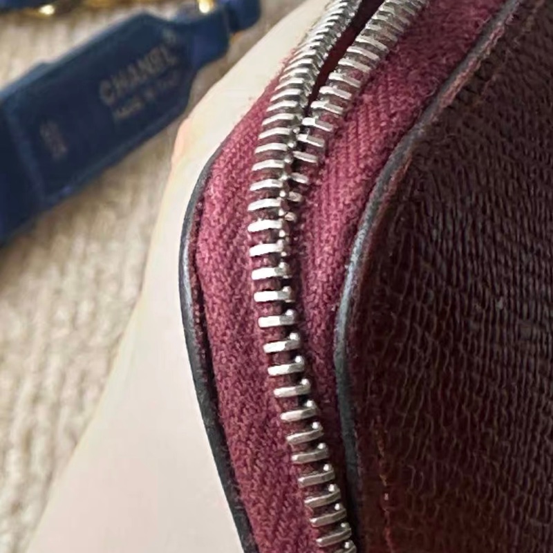 9成新 愛馬仕Hermès Silk’In 拉鍊長夾 酒紅Epsom|絲巾內裡|銀扣 EPSOM-5