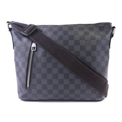 LOUIS VUITTON Damier Graphite Mick PM銀扣肩背袋