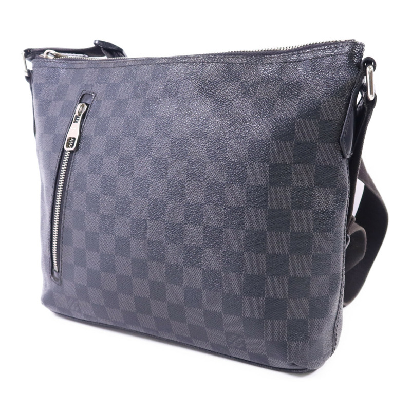 LOUIS VUITTON Damier Graphite Mick PM銀扣肩背袋-2