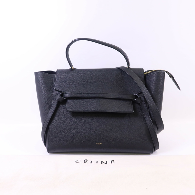 CELINE 牛皮皮革Belt Bag Mini金扣手挽肩背兩用袋-16