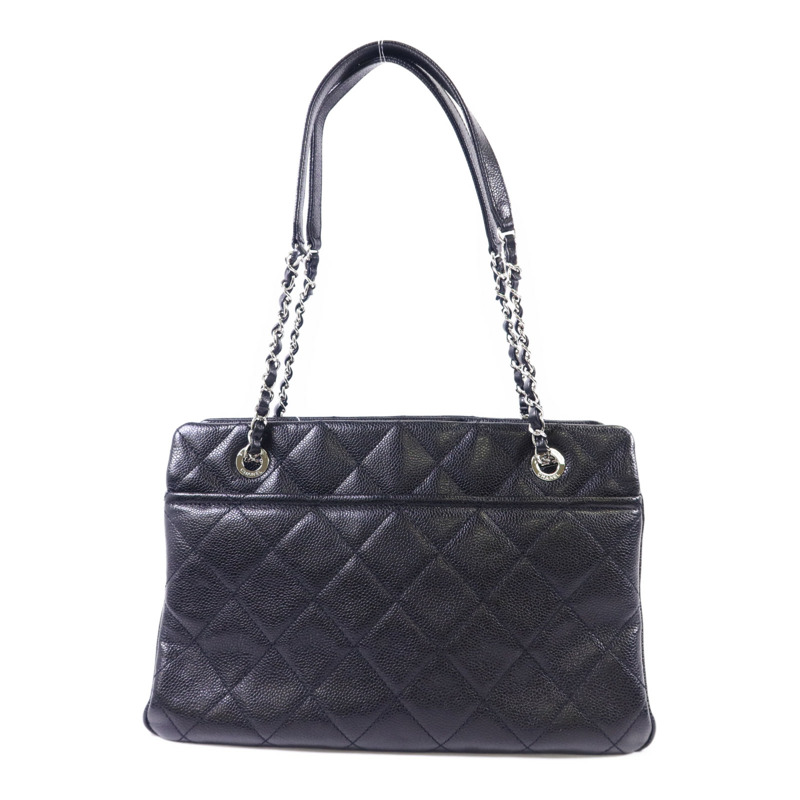 CHANEL 牛皮皮革Shoulder Bag銀扣鏈帶肩背袋-1