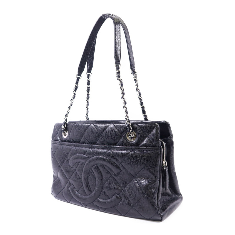 CHANEL 牛皮皮革Shoulder Bag銀扣鏈帶肩背袋-2