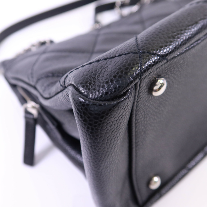 CHANEL 牛皮皮革Shoulder Bag銀扣鏈帶肩背袋-13