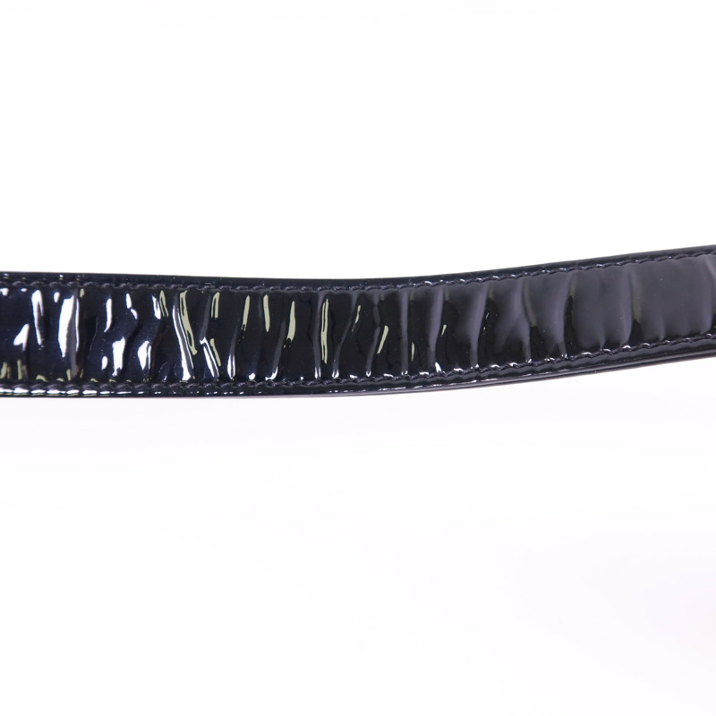 CHANEL 漆皮皮革Boy 20銀扣鏈帶肩背袋-17