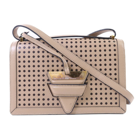 LOEWE 牛皮皮革Barcelona金扣肩背袋