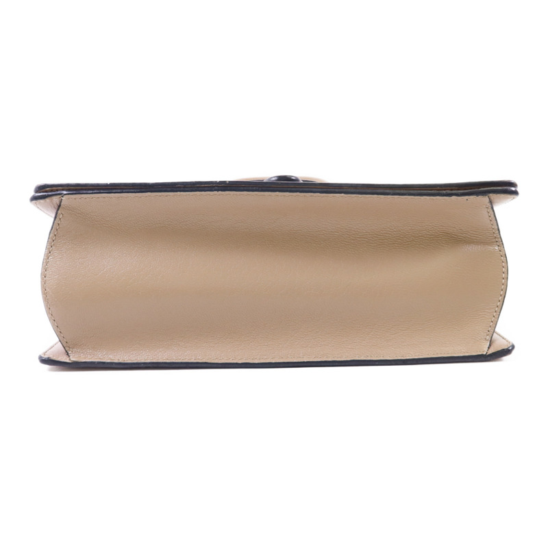 LOEWE 牛皮皮革Barcelona金扣肩背袋-3