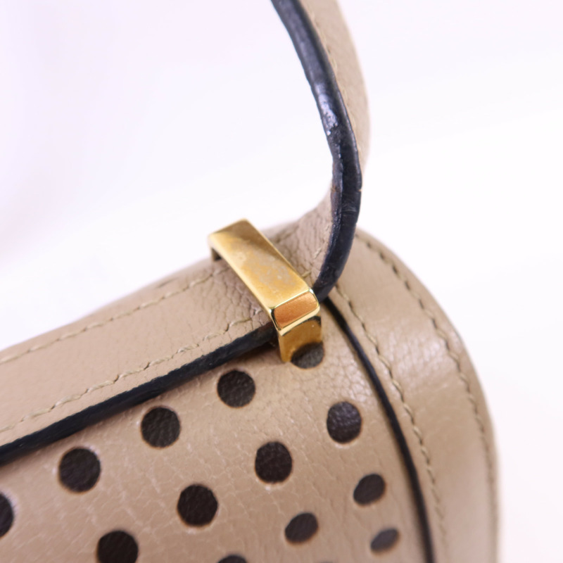 LOEWE 牛皮皮革Barcelona金扣肩背袋-9