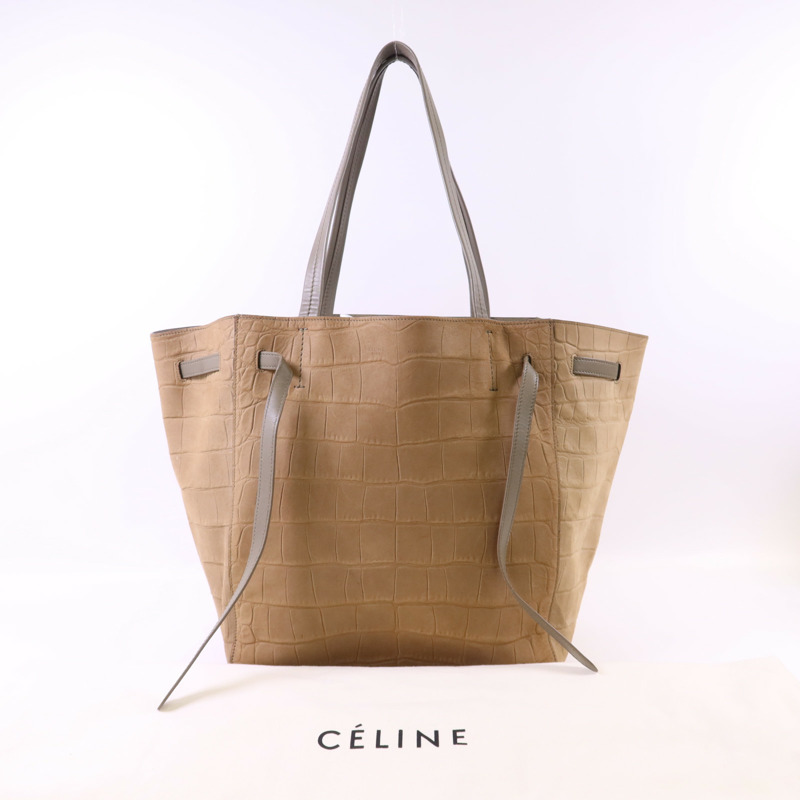 CELINE 牛皮皮革Tote Bag金扣手挽袋-18
