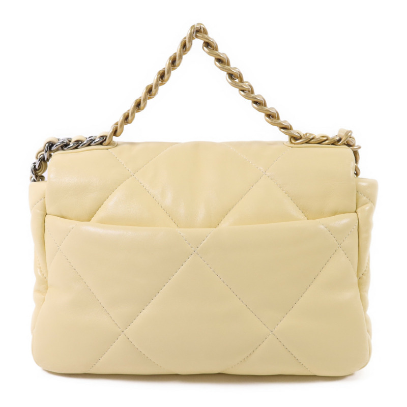 CHANEL 羊皮皮革Chanel 19 Small鏈帶手挽肩背兩用袋-1