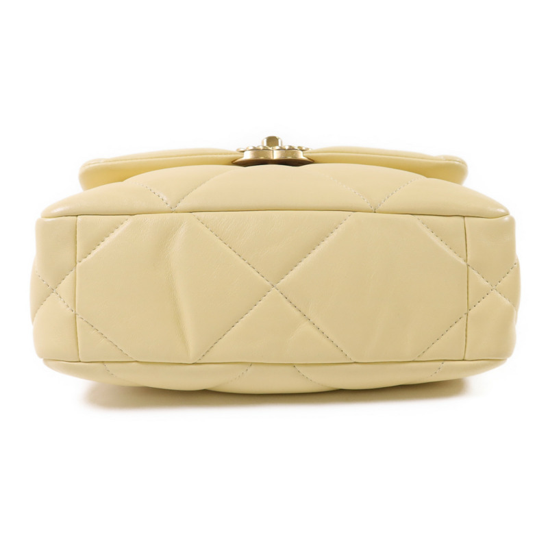 CHANEL 羊皮皮革Chanel 19 Small鏈帶手挽肩背兩用袋-3