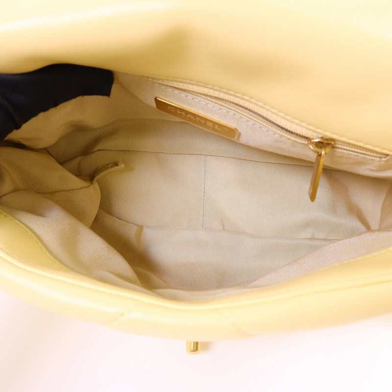 CHANEL 羊皮皮革Chanel 19 Small鏈帶手挽肩背兩用袋-5