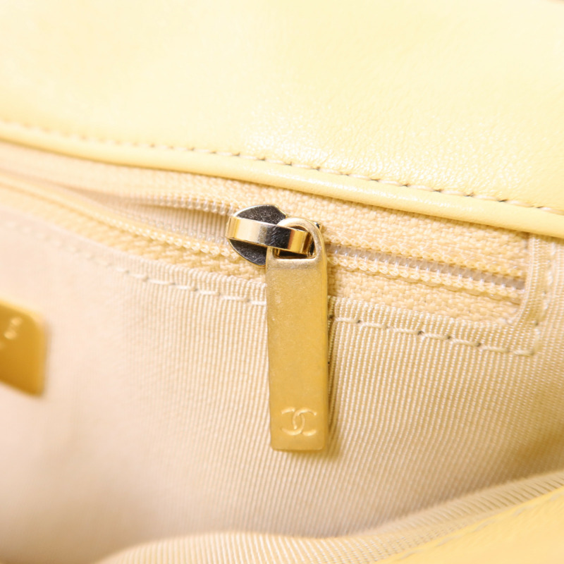 CHANEL 羊皮皮革Chanel 19 Small鏈帶手挽肩背兩用袋-8