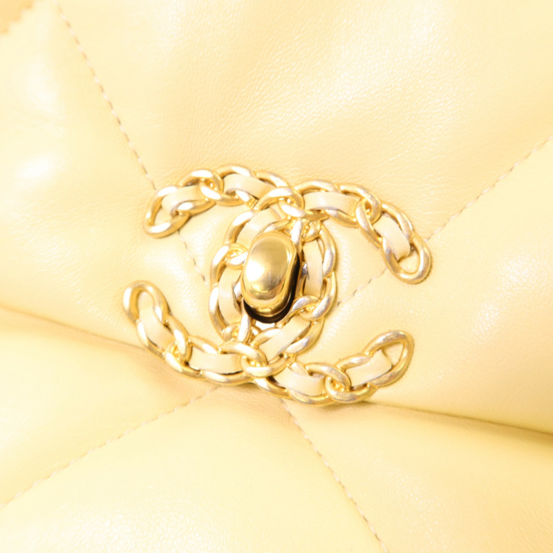 CHANEL 羊皮皮革Chanel 19 Small鏈帶手挽肩背兩用袋-10