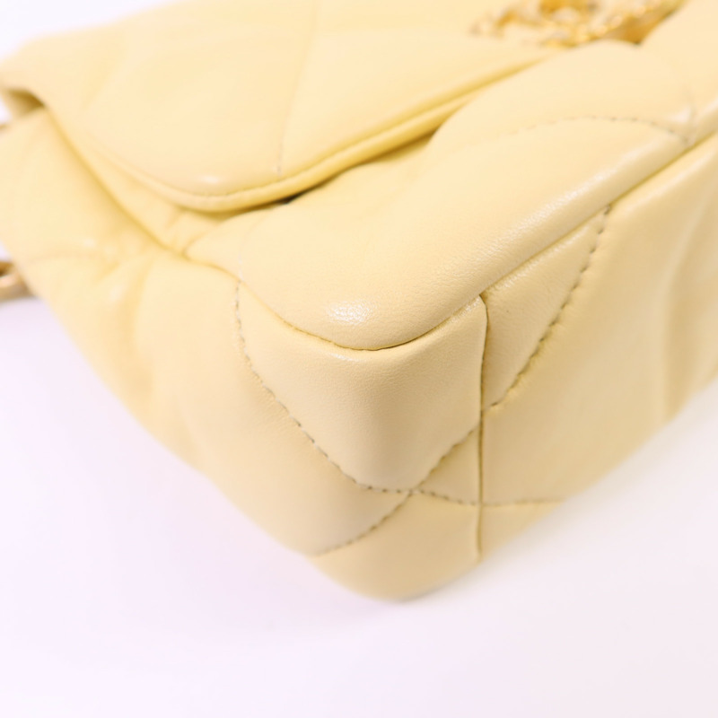 CHANEL 羊皮皮革Chanel 19 Small鏈帶手挽肩背兩用袋-12