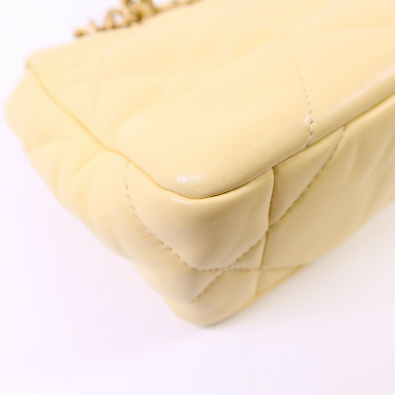 CHANEL 羊皮皮革Chanel 19 Small鏈帶手挽肩背兩用袋-14