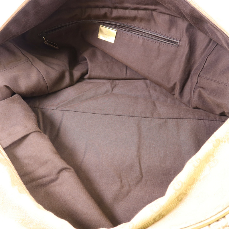 GUCCI 帆布Boston Bag銀扣肩背袋-5