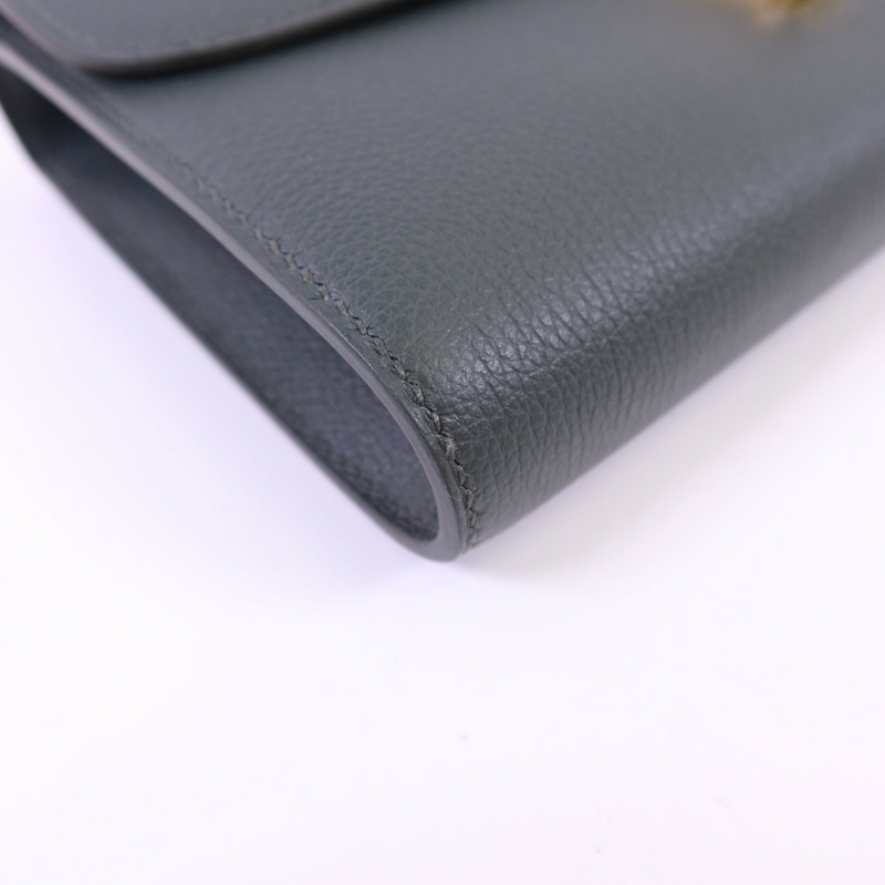 HERMES Evercolor皮革Constance To Go金扣肩背袋Mangrove-11