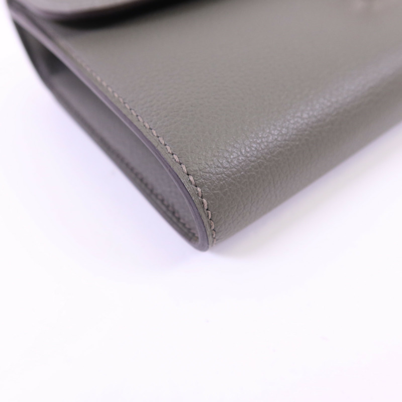 HERMES Evercolor皮革Constance To Go銀扣肩背袋Gris Meyer-10