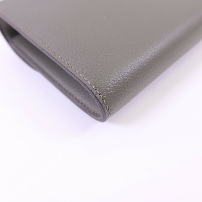 HERMES Evercolor皮革Constance To Go銀扣肩背袋Gris Meyer-12