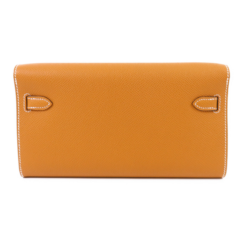 HERMES Epsom皮革Kelly To Go金扣肩背袋Toffee-1