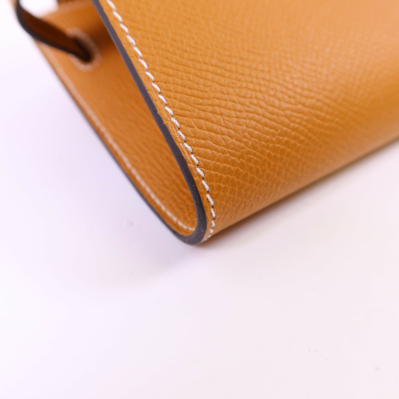 HERMES Epsom皮革Kelly To Go金扣肩背袋Toffee-12